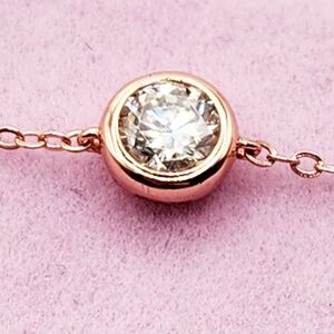 Dainty Rose gold Moissanite Bracelet